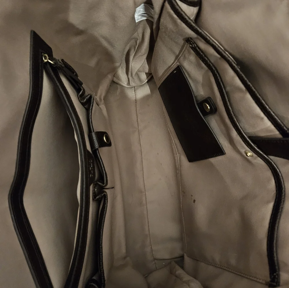 Tutilo New York Large Brown Nylon Laptop Office Travel Bag
